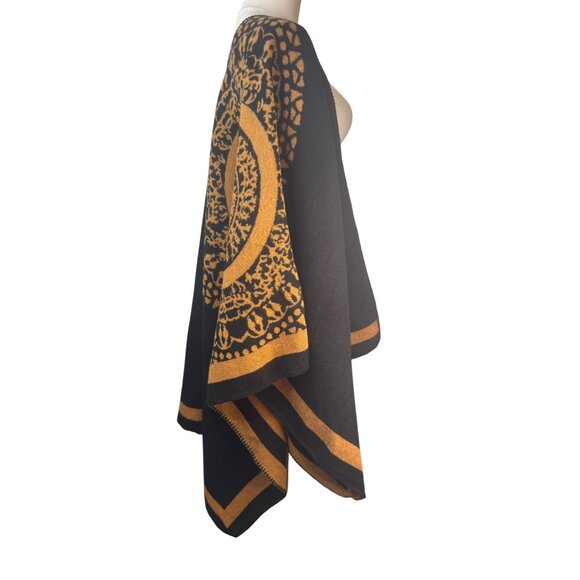 2/$30 NEW Boho Ruana Oversized Open Wrap Poncho Blanket Scarf - Picture 7 of 10
